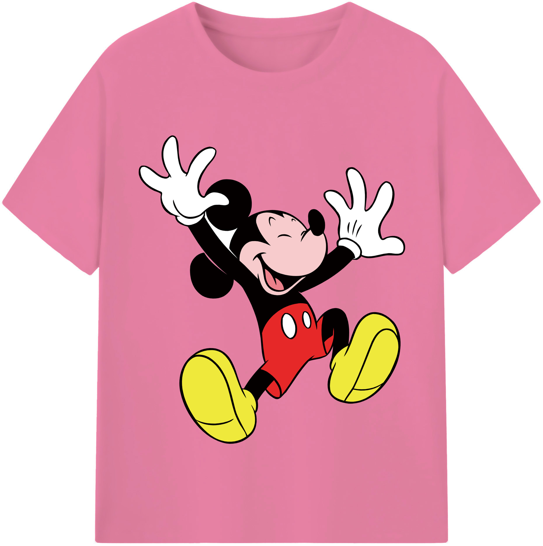 （画像用） ミッキーマウス Mickey Mouse 綿100％半袖Tシャツ（フロントプリント）